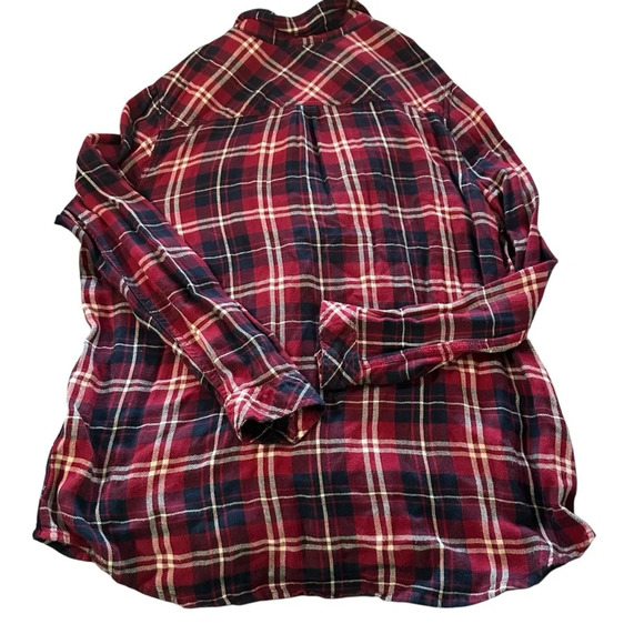 Beachlunchlounge women's size XL button down plaid long sleeve shirt - Picture 2 of 4